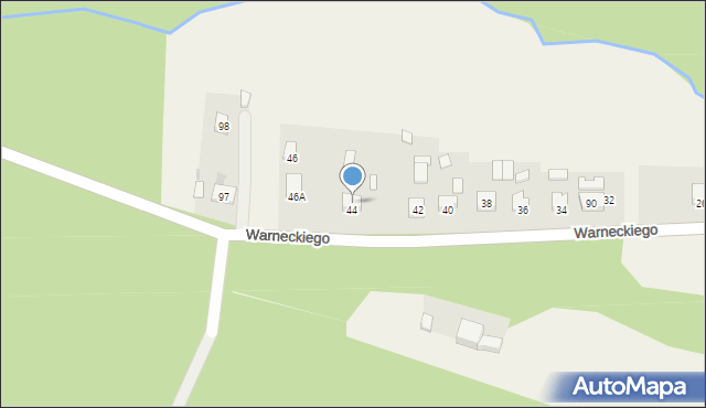 Opalenie, Warneckiego Ludwika, ks., 95, mapa Opalenie