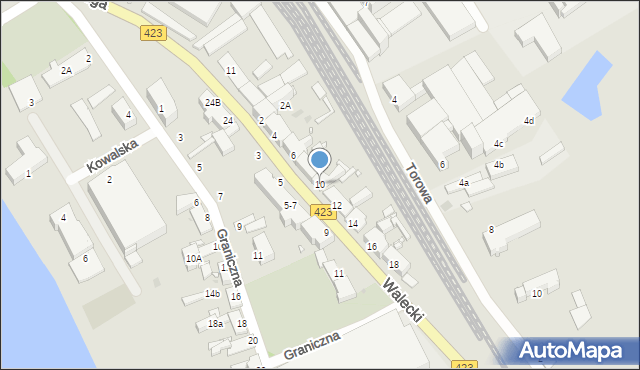 Opole, Walecki Józefa, 10, mapa Opola