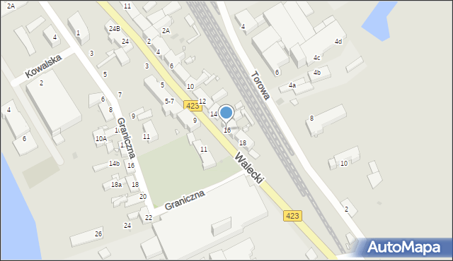 Opole, Walecki Józefa, 16, mapa Opola