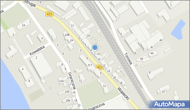 Opole, Walecki Józefa, 8, mapa Opola