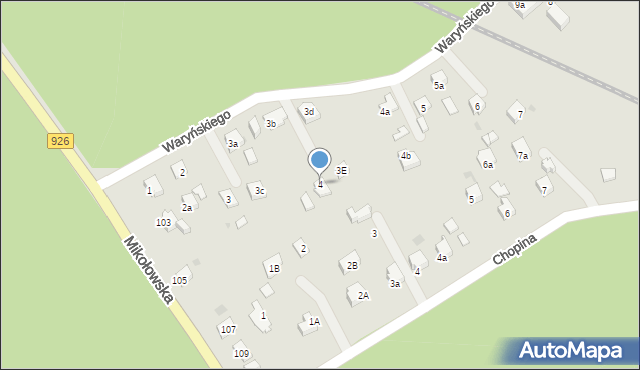 Orzesze, Waryńskiego Ludwika, 4, mapa Orzesze