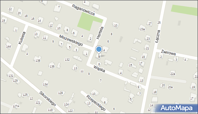 Ostrów Mazowiecka, Wąska, 8, mapa Ostrów Mazowiecka