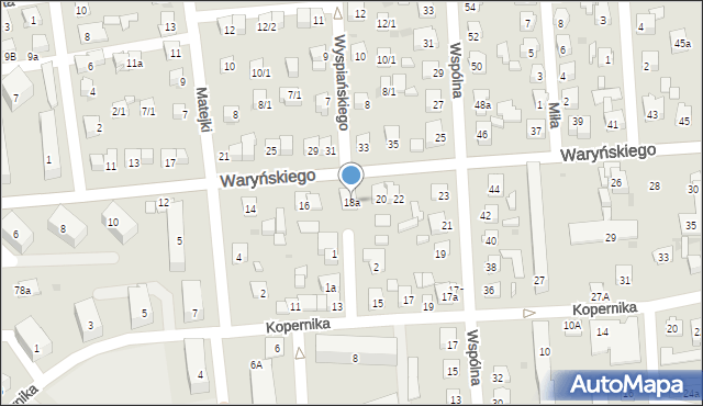 Ostrowiec Świętokrzyski, Waryńskiego Ludwika, 18a, mapa Ostrowiec Świętokrzyski