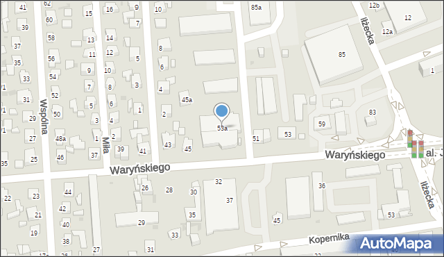 Ostrowiec Świętokrzyski, Waryńskiego Ludwika, 53a, mapa Ostrowiec Świętokrzyski