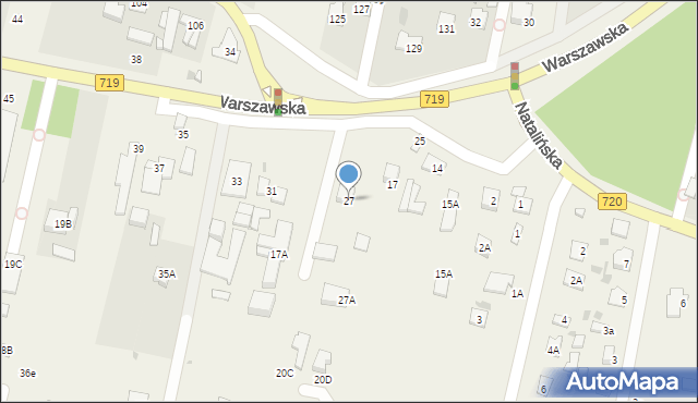 Otrębusy, Warszawska, 27, mapa Otrębusy