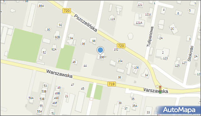 Otrębusy, Warszawska, 42, mapa Otrębusy