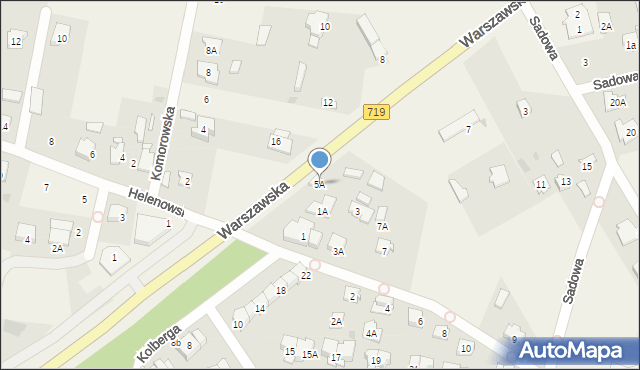 Otrębusy, Warszawska, 5A, mapa Otrębusy