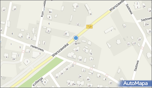 Otrębusy, Warszawska, 5A, mapa Otrębusy