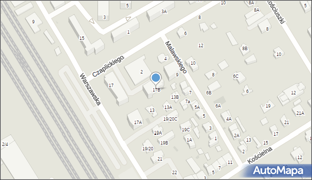 Otwock, Warszawska, 17B, mapa Otwock
