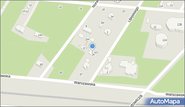 Otwock, Warszawska, 67A, mapa Otwock