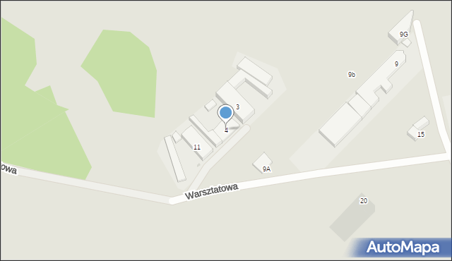 Otwock, Warsztatowa, 4, mapa Otwock