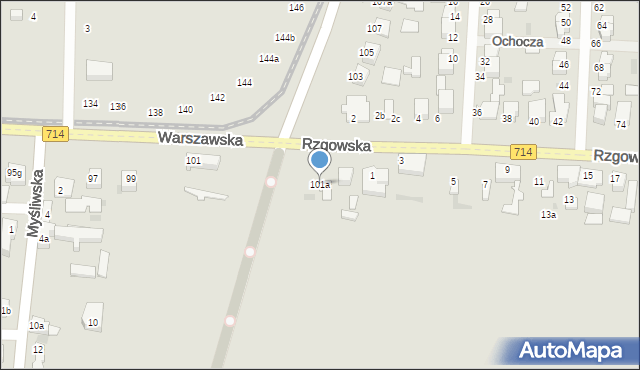 Pabianice, Warszawska, 101a, mapa Pabianic