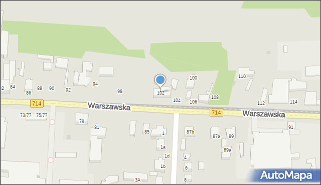 Pabianice, Warszawska, 102, mapa Pabianic