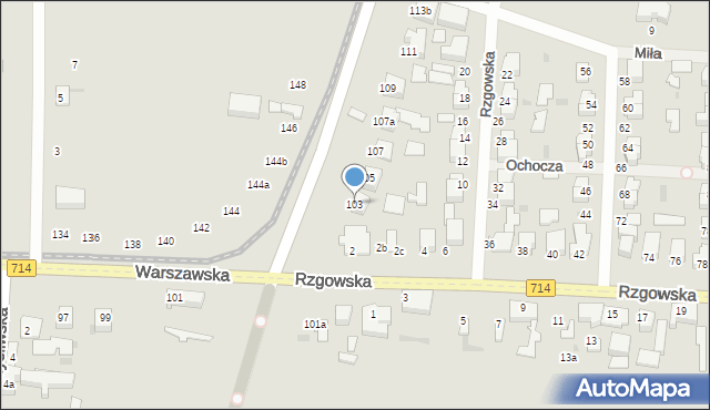 Pabianice, Warszawska, 103, mapa Pabianic