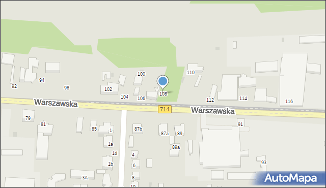 Pabianice, Warszawska, 108, mapa Pabianic