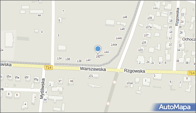 Pabianice, Warszawska, 142, mapa Pabianic