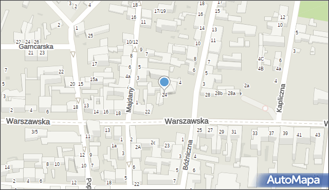 Pabianice, Warszawska, 24, mapa Pabianic