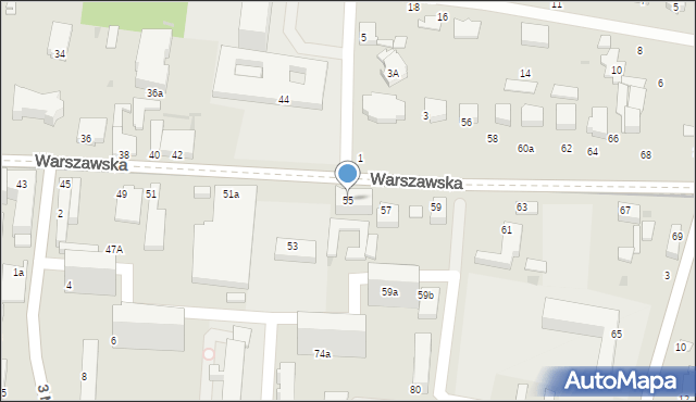 Pabianice, Warszawska, 55, mapa Pabianic