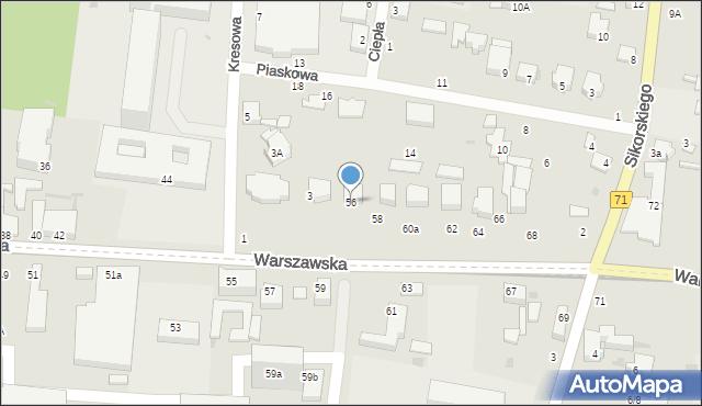 Pabianice, Warszawska, 56, mapa Pabianic