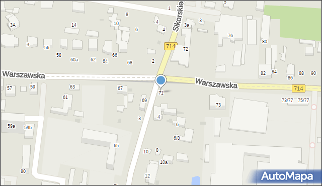 Pabianice, Warszawska, 71, mapa Pabianic