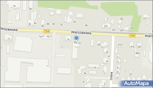 Pabianice, Warszawska, 81/83, mapa Pabianic