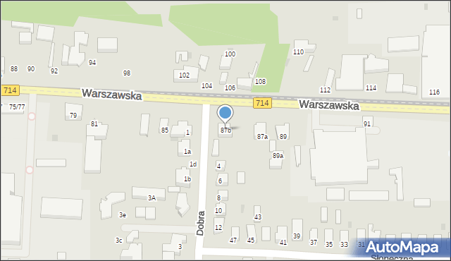 Pabianice, Warszawska, 87b, mapa Pabianic