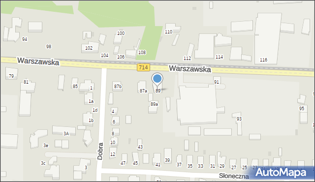 Pabianice, Warszawska, 89, mapa Pabianic