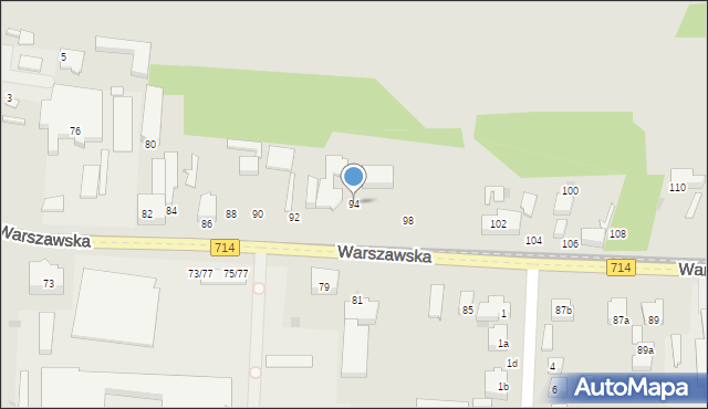 Pabianice, Warszawska, 94, mapa Pabianic