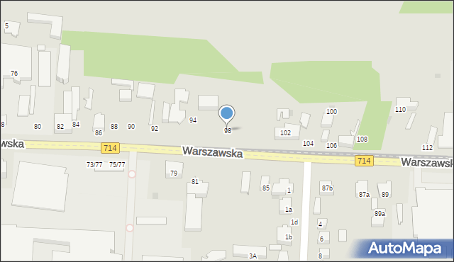 Pabianice, Warszawska, 98, mapa Pabianic