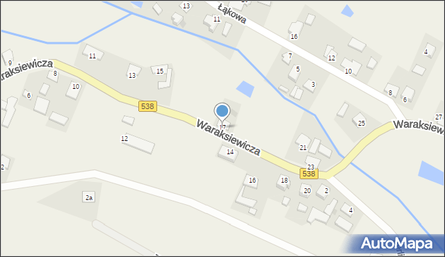 Pacółtowo, Waraksiewicza, gen., 17, mapa Pacółtowo