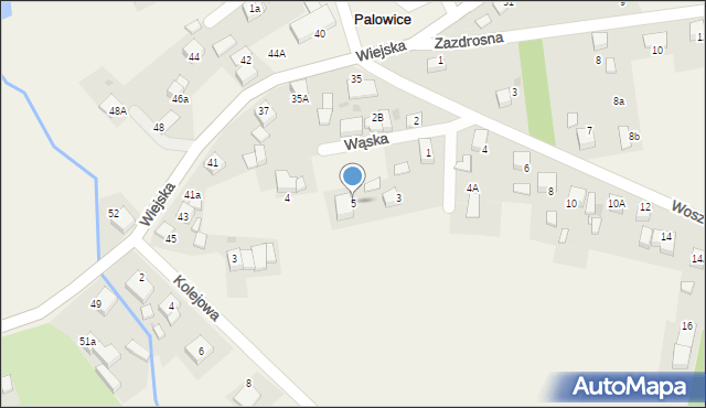 Palowice, Wąska, 5, mapa Palowice