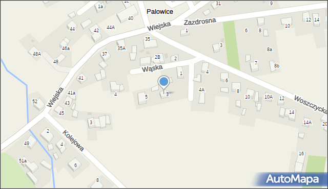 Palowice, Wąska, 5A, mapa Palowice