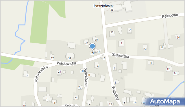 Paszkówka, Wadowicka, 45, mapa Paszkówka