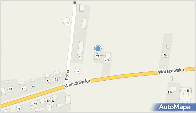 Piaski, Warszawska, 77, mapa Piaski