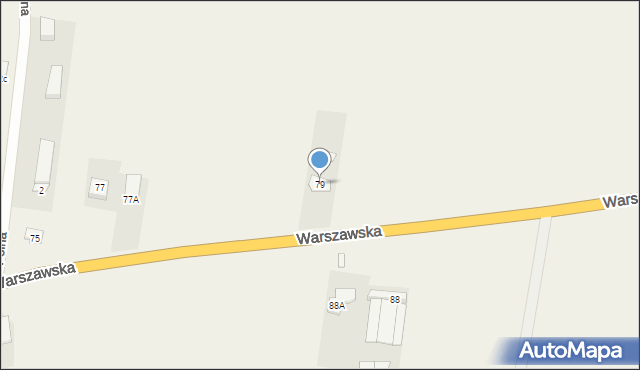 Piaski, Warszawska, 79, mapa Piaski