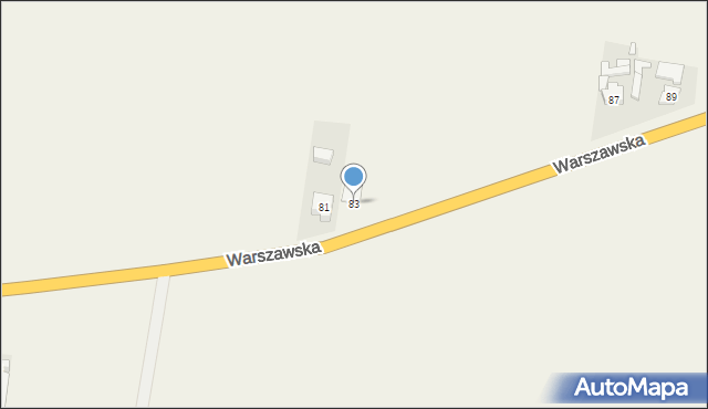 Piaski, Warszawska, 83, mapa Piaski