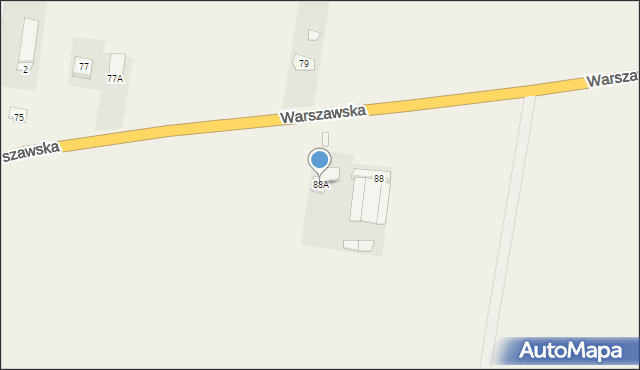 Piaski, Warszawska, 88A, mapa Piaski