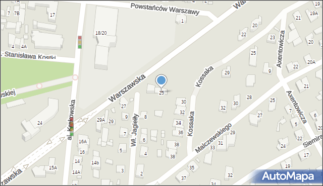 Piastów, Warszawska, 25, mapa Piastów