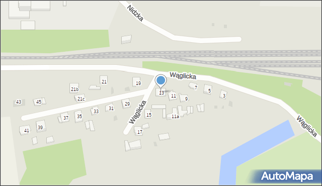 Pisz, Wąglicka, 13, mapa Pisz