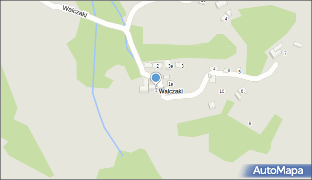 Piwniczna-Zdrój, Walczaki, 1, mapa Piwniczna-Zdrój