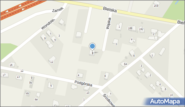 Pogórze, Wąska, 8, mapa Pogórze