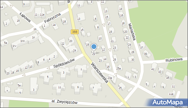 Polanica-Zdrój, Warszawska, 21, mapa Polanica-Zdrój