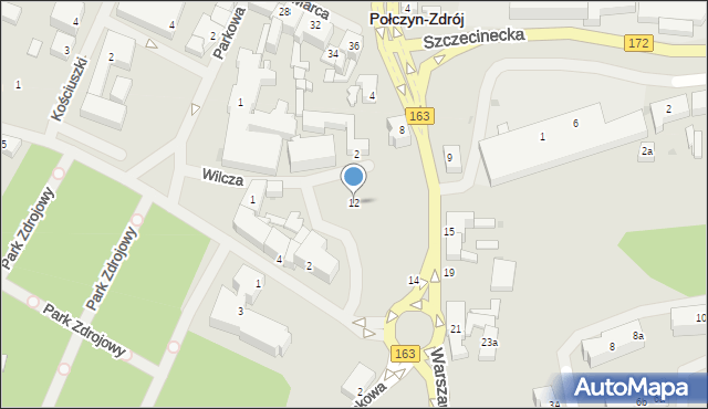 Połczyn-Zdrój, Warszawska, 12, mapa Połczyn-Zdrój
