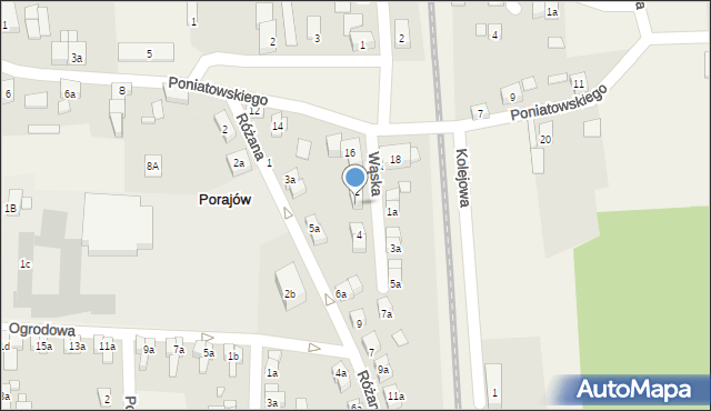 Porajów, Wąska, 2a, mapa Porajów