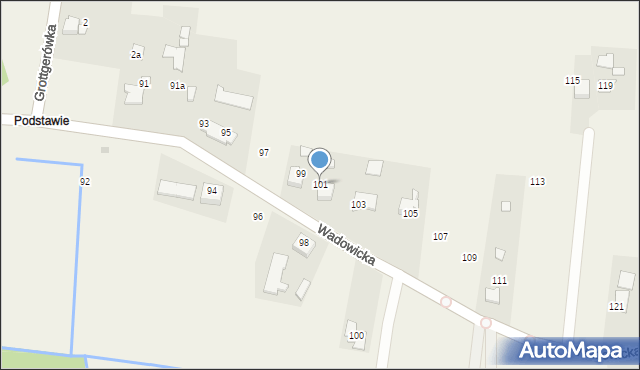 Poręba Wielka, Wadowicka, 101, mapa Poręba Wielka