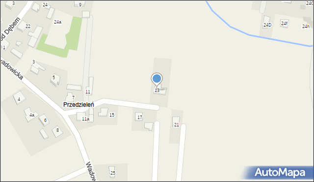 Poręba Wielka, Wadowicka, 13, mapa Poręba Wielka