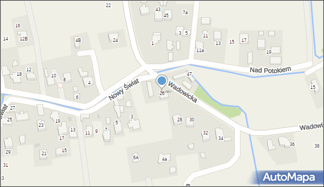 Poręba Wielka, Wadowicka, 26, mapa Poręba Wielka