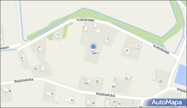 Poręba Wielka, Wadowicka, 53F, mapa Poręba Wielka