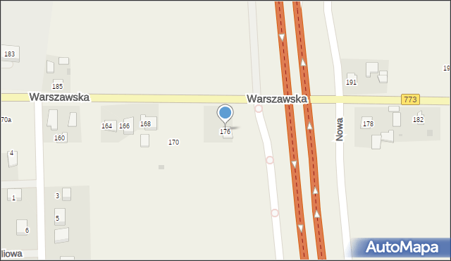 Poskwitów, Warszawska, 176, mapa Poskwitów