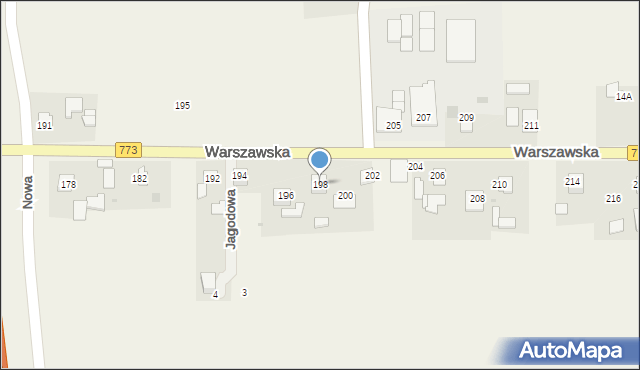 Poskwitów, Warszawska, 198, mapa Poskwitów